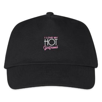 I LOVE MY HOT GIRLFRIEND 2 - Kinder Basecap - Schwarz - Vorne