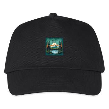 Adventure Nature: The T-shirt for real explorers - Kids’ Baseball Cap - black - Front
