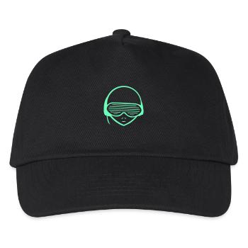 DJ Alien, Tête Alien, Visage, Musique de Fête - Casquette de baseball Enfant - noir - Devant