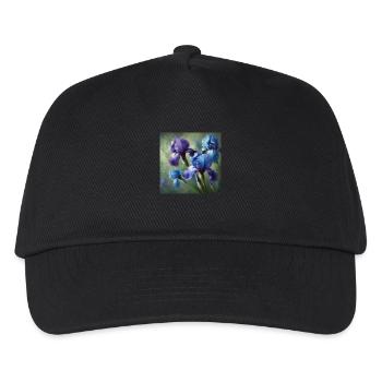 Ästhetische Iris Blumen - Kinder Basecap - Schwarz - Vorne