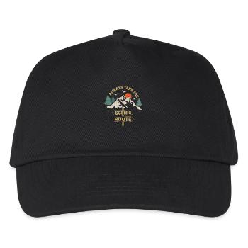 Always Take The Scenic Route Hiking Hiker - Kids’ Baseball Cap - black - Front
