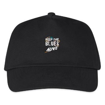 Der Blues lebt Keep the Blues alive - Kinder Basecap - Schwarz - Vorne