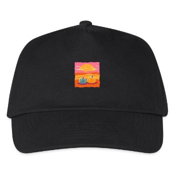 Kürbis - Kinder Basecap - Schwarz - Vorne