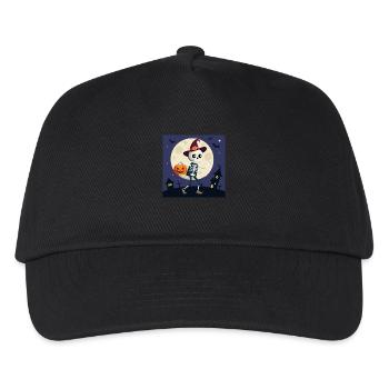 Squelette mignon au clair de lune - Casquette de baseball Enfant - noir - Devant