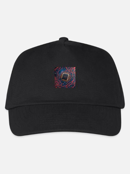Microchip Red - Kinder Basecap - Schwarz