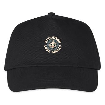 Attention dear garlic laughing garlic bulb - Kids’ Baseball Cap - black - Front