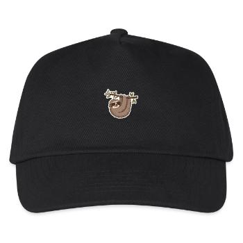 Faultier, Entspannung, Chill, Nap, Schlaf - Kinder Basecap - Schwarz - Vorne