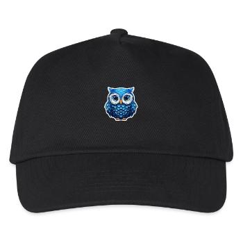Cute Owl Kawaii Mascot - Kids’ Baseball Cap - black - Front