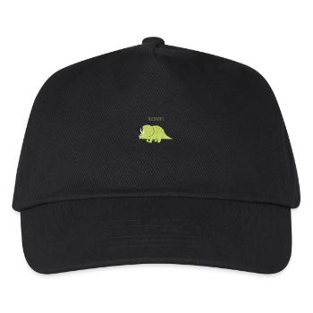 Lustige Illustration eines TRICERATOPS - Kinder Basecap - Schwarz - Vorne