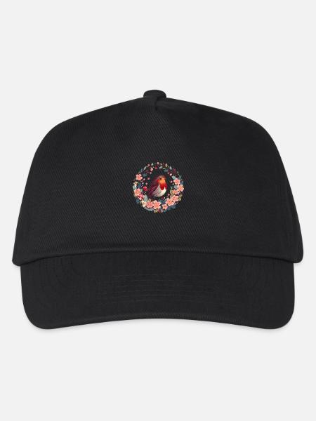 Rotkehlchen - Kinder Basecap - Schwarz