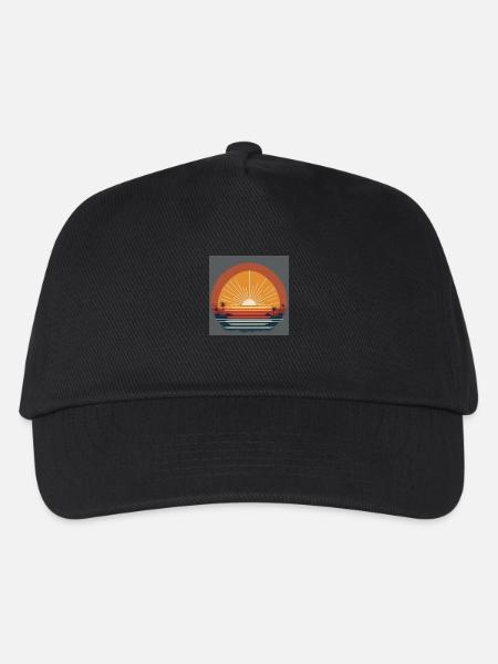 Sunset - Kinder Basecap - Schwarz