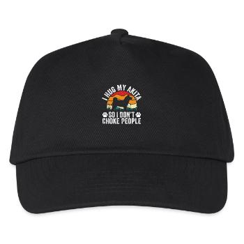 I Hug My Akita So I Dont Choke People - Kids’ Baseball Cap - black - Front