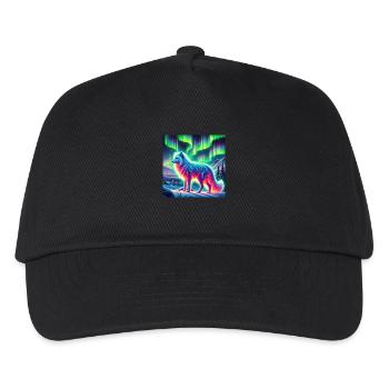 Polarfuchs Aurora Borealis - Kinder Basecap - Schwarz - Vorne
