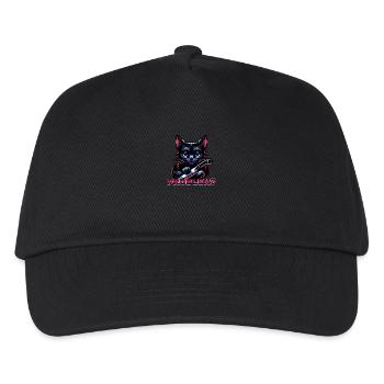 Cat with Knife Halloween - Kids’ Baseball Cap - black - Front