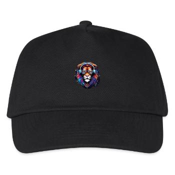 Techno Löwe - Kinder Basecap - Schwarz - Vorne
