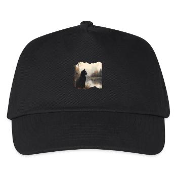 Schwarze Katze - Kinder Basecap - Schwarz - Vorne