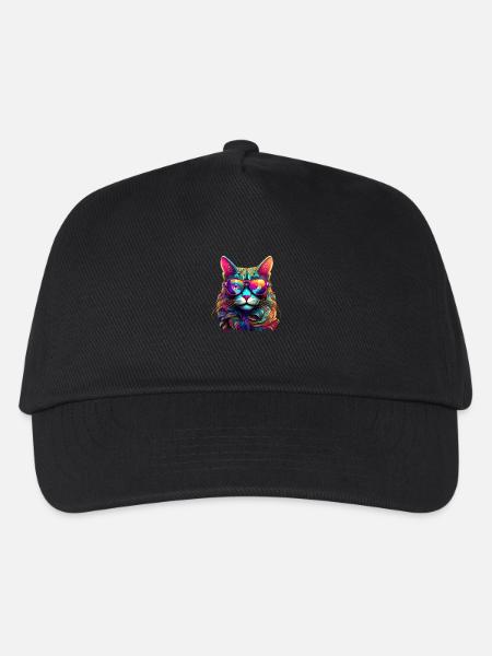 Cool Cat - Neon Vibes - Kinder Basecap - Schwarz