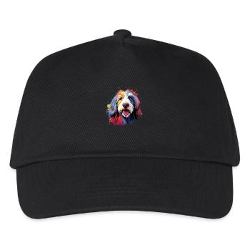 Bearded Collie 01 - Kinder Basecap - Schwarz - Vorne