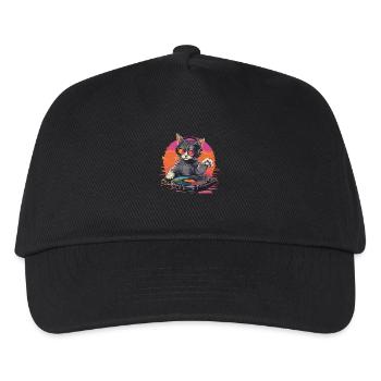 DJ Cat - The Purr-fect Mix - Kids’ Baseball Cap - black - Front