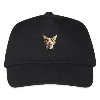 Funny Cat - Kinder Basecap - Schwarz - Vorne