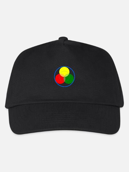Bunte Ringe mit Farbüberlagerungen - Kinder Basecap - Schwarz