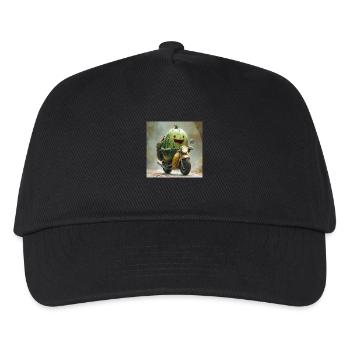 Lusitge cucumber rides a motorcycle - Kids’ Baseball Cap - black - Front