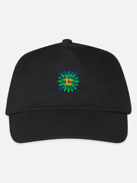 Hippie Blume forever - Kinder Basecap - Schwarz
