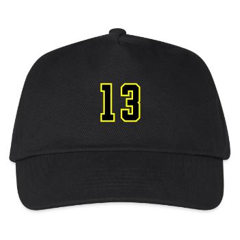 13 Number Jersey - Kids’ Baseball Cap - black - Front