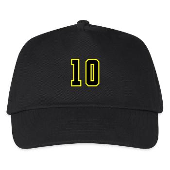 10 Numéro Jersey Dix - Casquette de baseball Enfant - noir - Devant