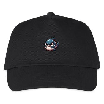 cute angry Piranha - Kinder Basecap - Schwarz - Vorne