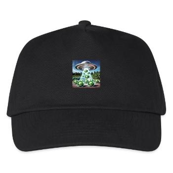 UFO & Cabbage - Green Invasion - Kids’ Baseball Cap - black - Front