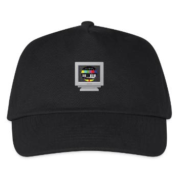 CRT-Design - Kein Signal (Mire) - Kinder Basecap - Schwarz - Vorne