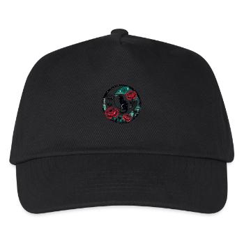 Schwarze Katze Mond - Kinder Basecap - Schwarz - Vorne