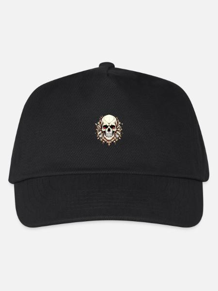Edgy Skull Design - Kinder Basecap - Schwarz