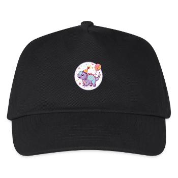 Dinosaur stegosaurus birthday baby - Kids’ Baseball Cap - black - Front