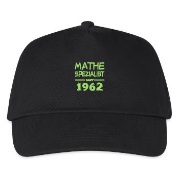 Mathe 1962 - Kinder Basecap - Schwarz - Vorne