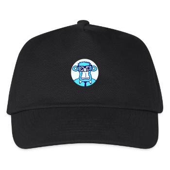 Schlauer Nerd Affe Kopf Hornbrille Geek Gesicht - Kinder Basecap - Schwarz - Vorne
