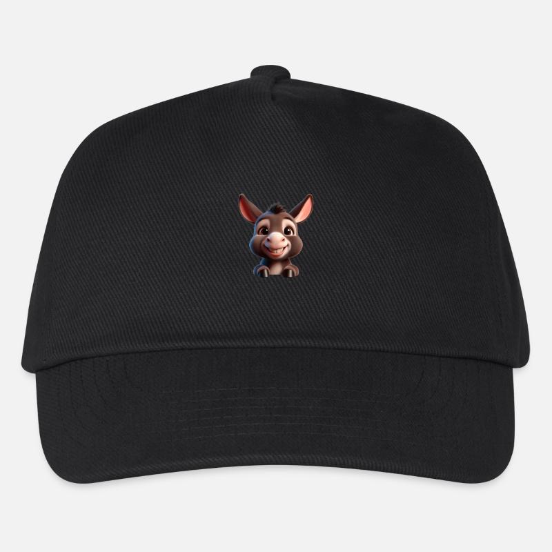 Baby Donkey Esel Mule - Kinder Basecap - Schwarz