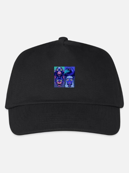 Pop Art Raven Sheep Cat Mole Halloween Animals - Kids’ Baseball Cap - black