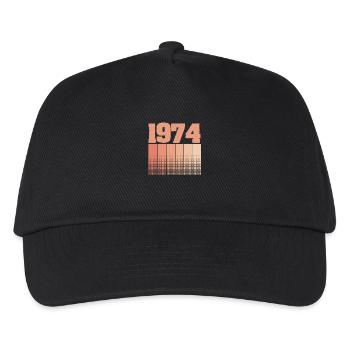Geboren 1974 - Kinder Basecap - Schwarz - Vorne