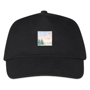 Winter Wonderland Snowy Landscape - Kids’ Baseball Cap - black - Front