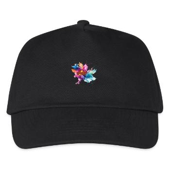 Colourful Watercolour Explosion with 'Bang!' Text - Kids’ Baseball Cap - black - Front
