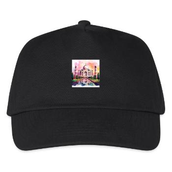 Colourful Watercolour Taj Mahal – Indian Architect - Kids’ Baseball Cap - black - Front
