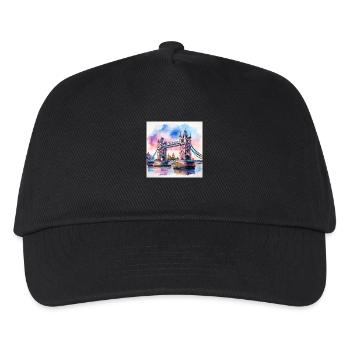 Tower Bridge Watercolour Art - Vibrant London Land - Kids’ Baseball Cap - black - Front