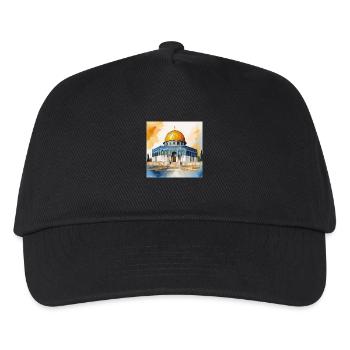 Iconic Dome of the Rock Watercolour Art - Kids’ Baseball Cap - black - Front