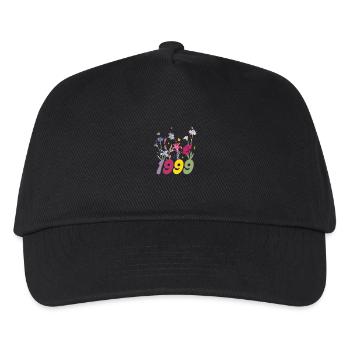 Geburtsjahr 1999 Wildblumen - Kinder Basecap - Schwarz - Vorne