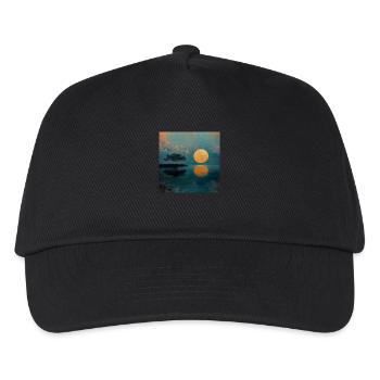 Sonnenuntergang - Kinder Basecap - Schwarz - Vorne