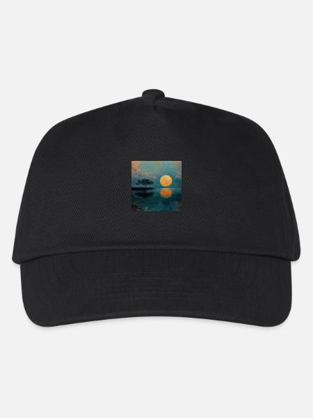 Sonnenuntergang - Kinder Basecap - Schwarz