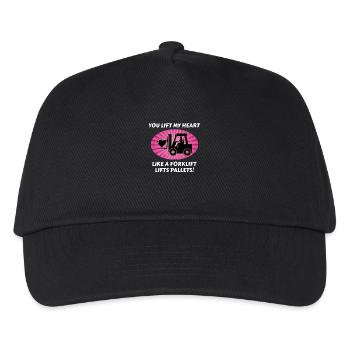 Forklift Operator Driver Valentine’s Day Funny - Kids’ Baseball Cap - black - Front