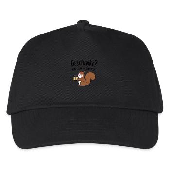 Eichhörnchen Geschenk Geburtstag Weihnachten Funny - Kinder Basecap - Schwarz - Vorne